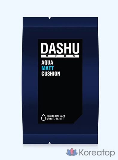 Сменный блок тонального крема DASHU Men's Aqua Matte BB Cushion, 15 г, темно-бежевый, 1 шт.