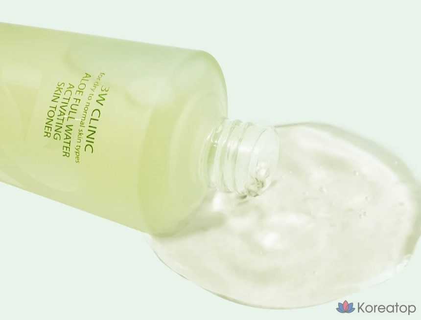 Набор из 3 предметов 3W Clinic Aloe Full Water Activating Skincare, 1 комплект.