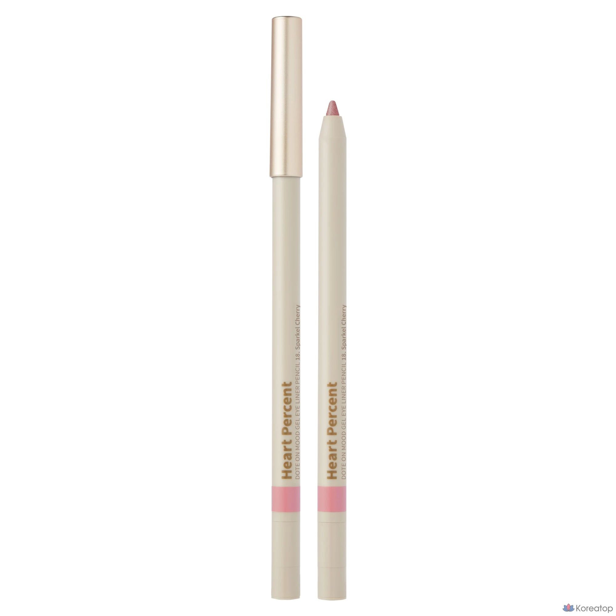 Гелевый карандаш для глаз Heart Percent Dot On Mood Gel Eyeliner Pencil, оттенок 18 Sparkle Cherry, 1 шт.