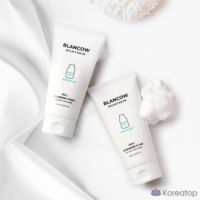 Очищающая пенка Blancow Real Milk Cleansing Foam, 1 шт., 150 мл.