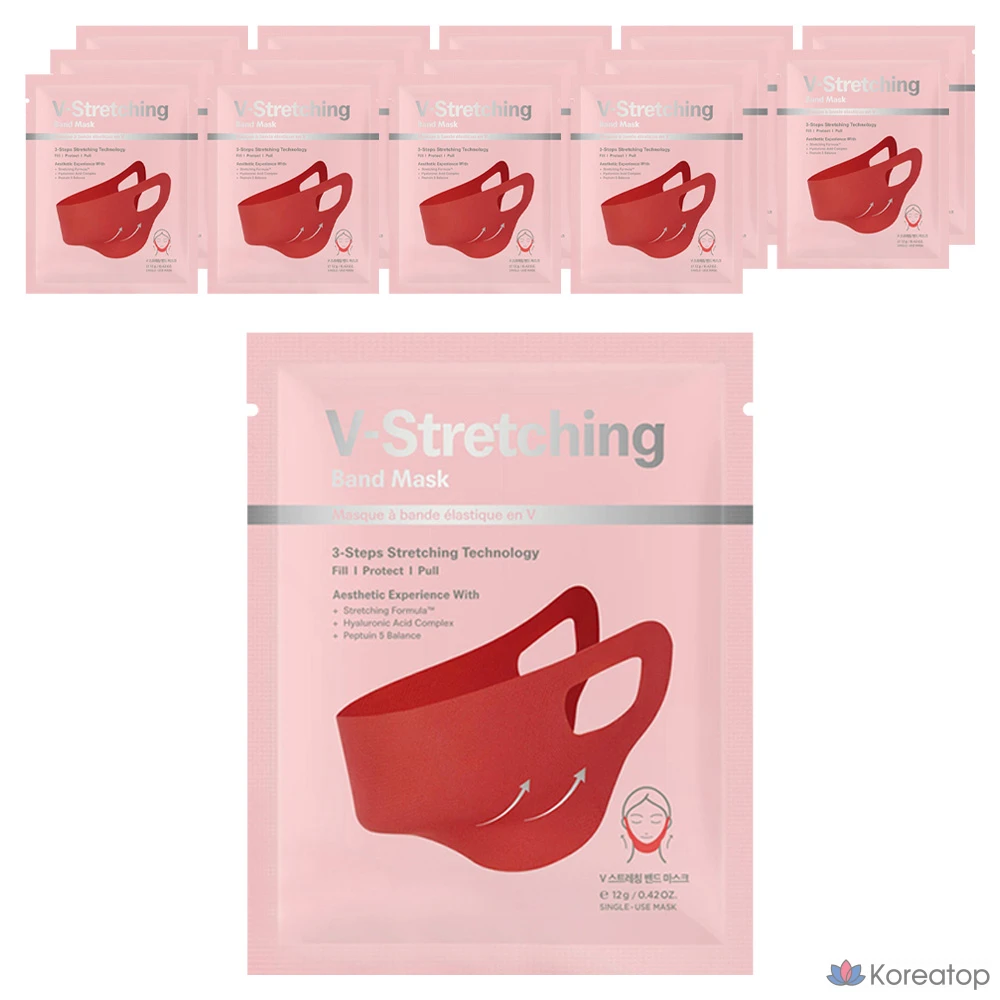 Эластичные ленты для лица Bellasoo V, 15 штук, 1 упаковка.