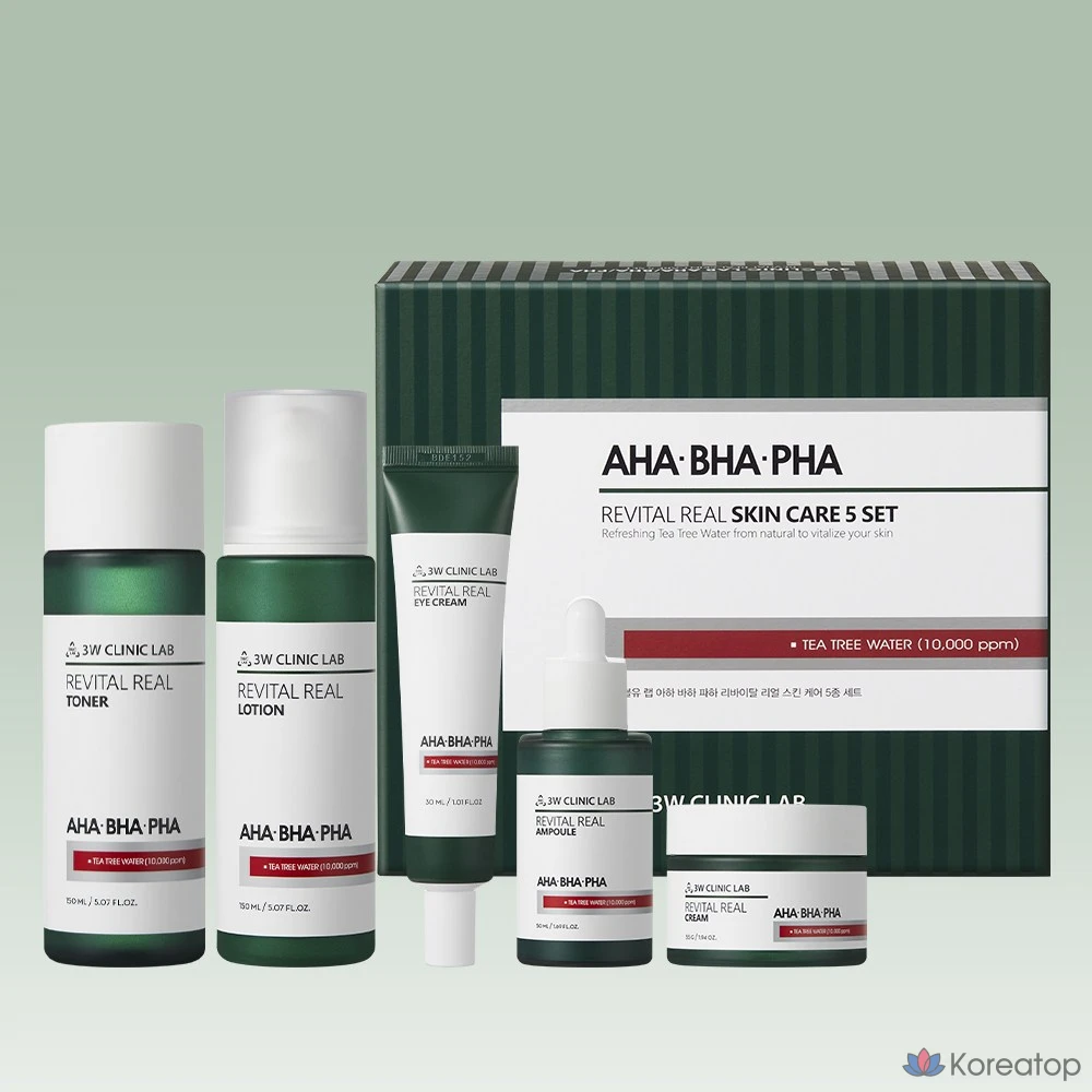 Набор косметических средств 3W Clinic Lab 3HA Youth Adult Whitehead Acne Skin Lotion, 5 предметов, 1 шт.