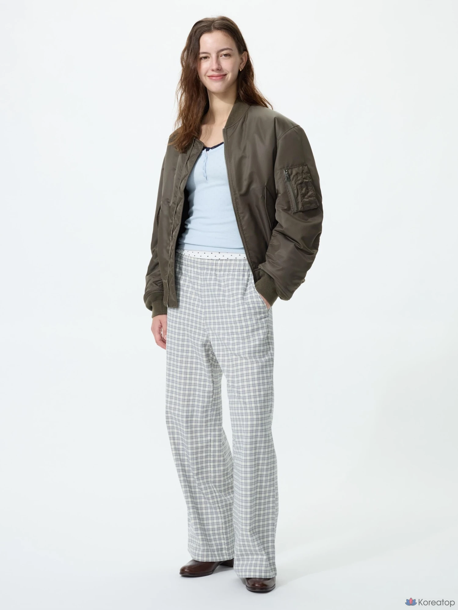Брюки Uniqlo Flannel Easy Pants, в клетку