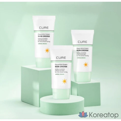 Солнцезащитный крем Kim Jung-moon Aloe Cure Aqua Mild Green SPF50+ PA++++