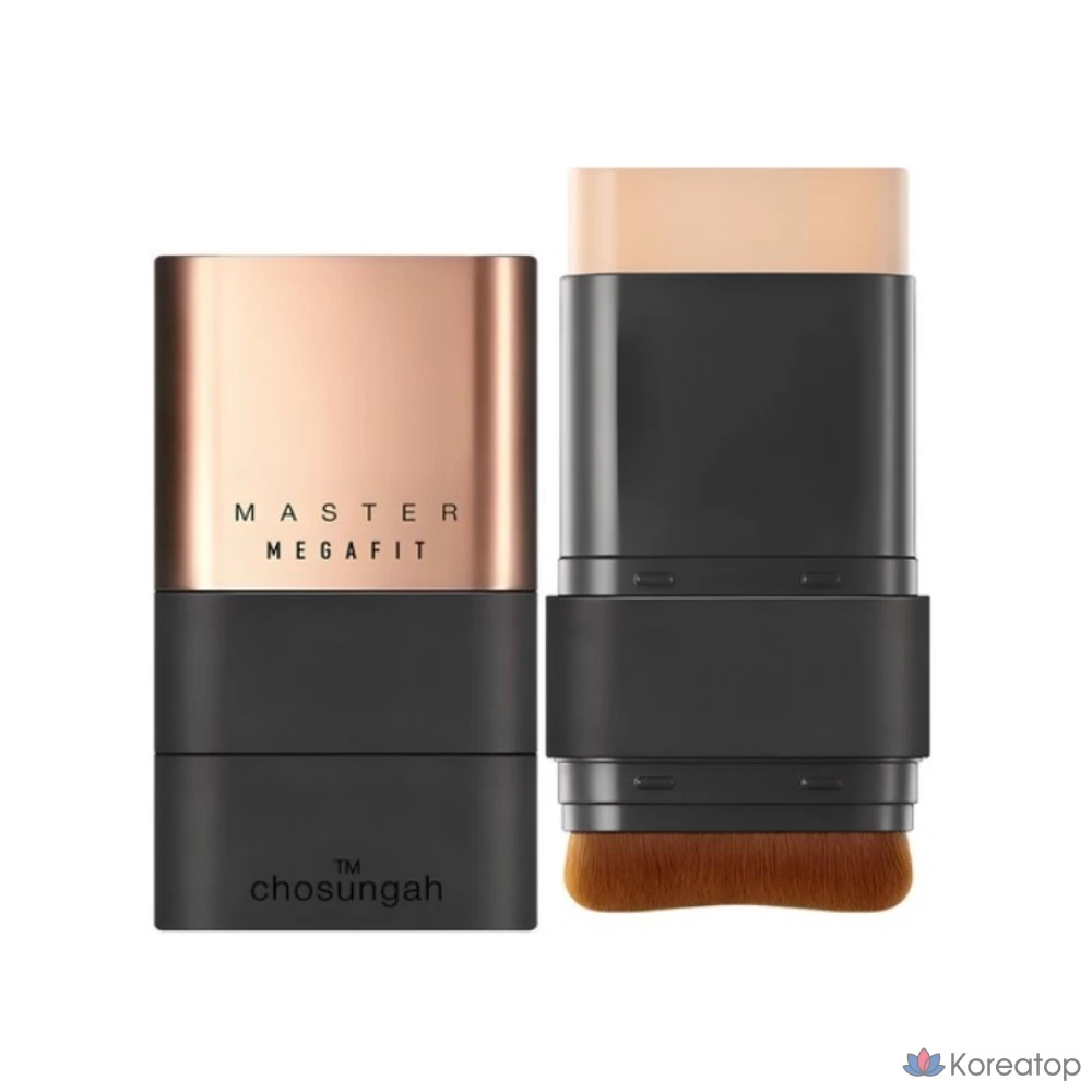Стик-тональный крем CHOSUNGAH Mega Fit Stick Foundation Master SPF50+ PA++++, оттенок Sand Beige, 16 г, 1 шт.