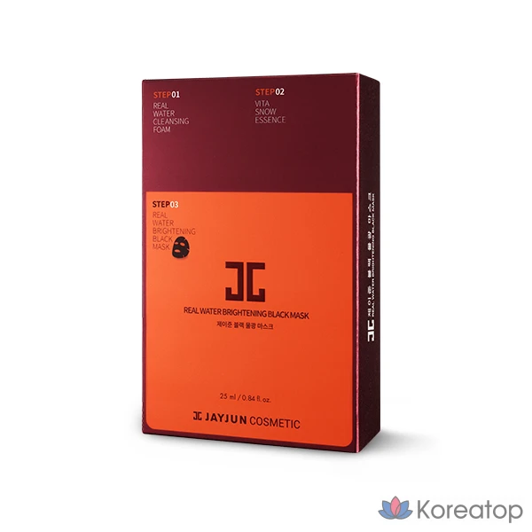 Тканевая маска для лица Jayjun Black Water Glow Mask, 1 упаковка, 20 листов