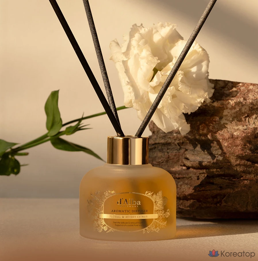 Ароматический диффузор D'alba + тростниковые палочки, набор из 5 штук, 100 мл, 1 комплект., фото 3