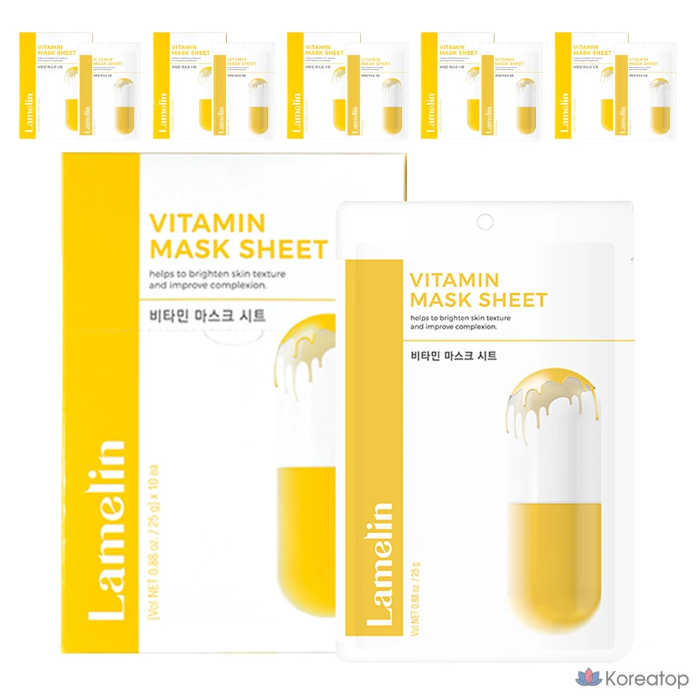 Ламелиновая витаминная маска-салфетка, 25 г, 10 листов, 6 штук