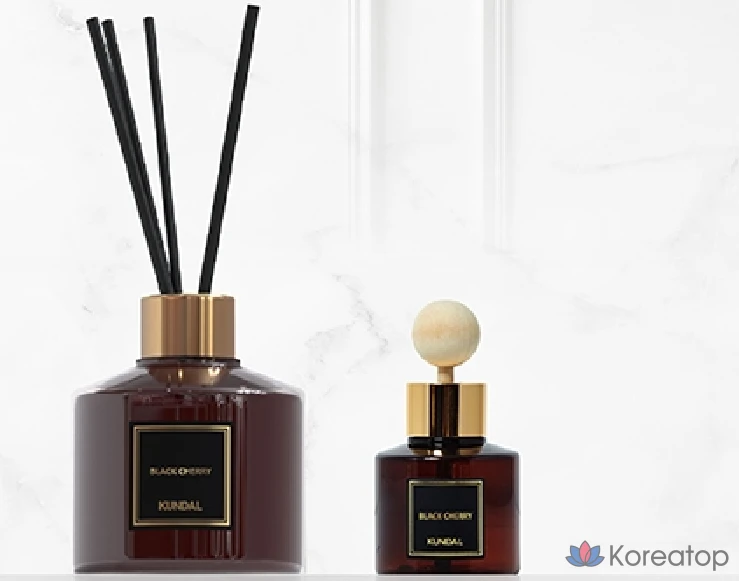 Ароматический диффузор Kundal, 2 шт., фибровый стик, 10 шт., Черная вишня, 200 мл, 1 шт.