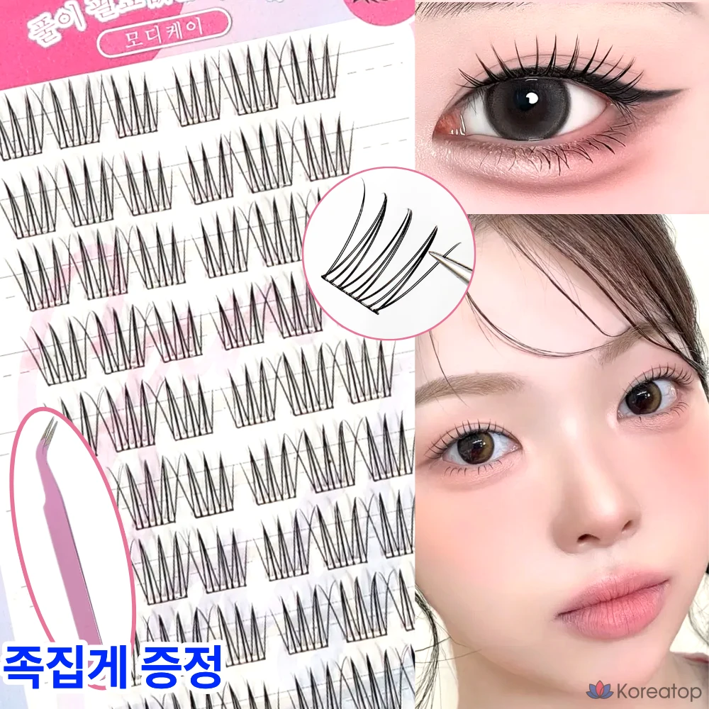 Накладные ресницы TokTok Noglu, 1 шт., черные.