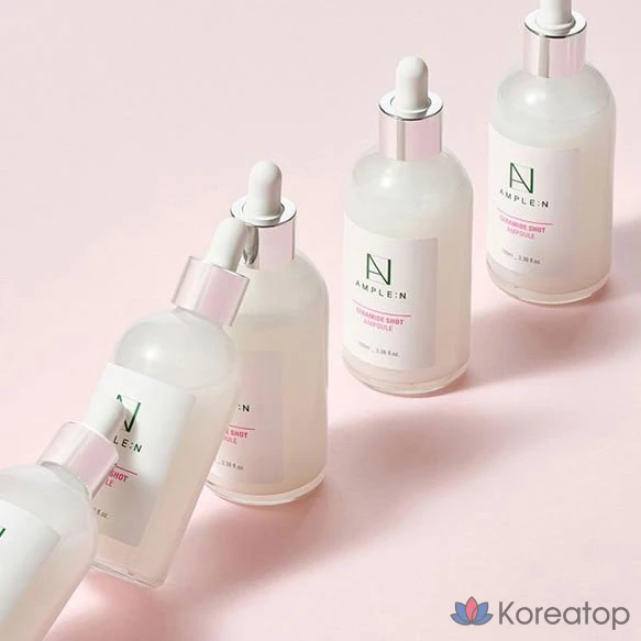 Набор ампул Koreana с пептидными шотами (емкость 100 мл) + ампул с керамидами (емкость 100 мл) + крем с керамидами (50 мл), 1 комплект.