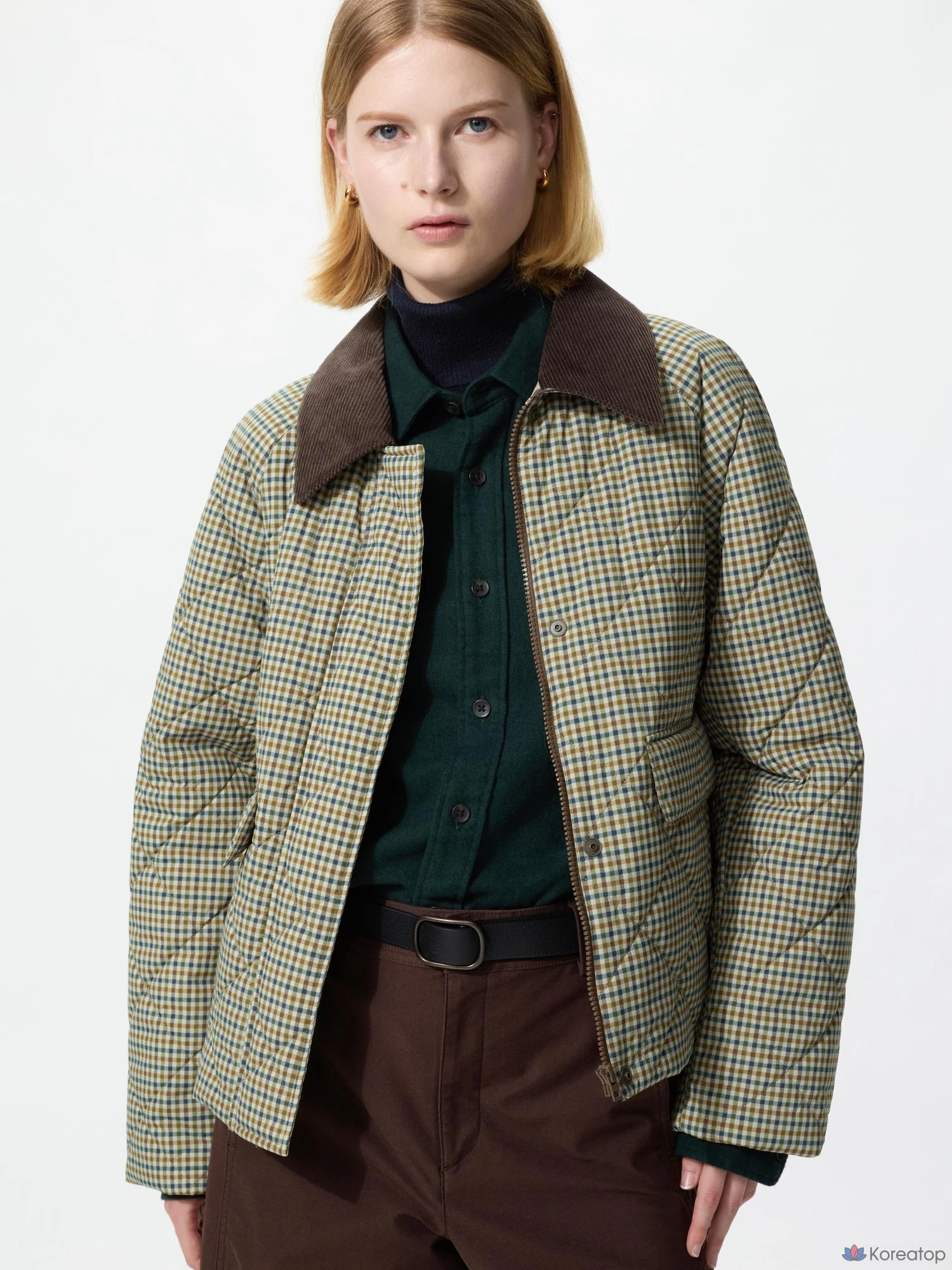 Куртка утепленная Uniqlo Padded Utility Short Jacket, принт