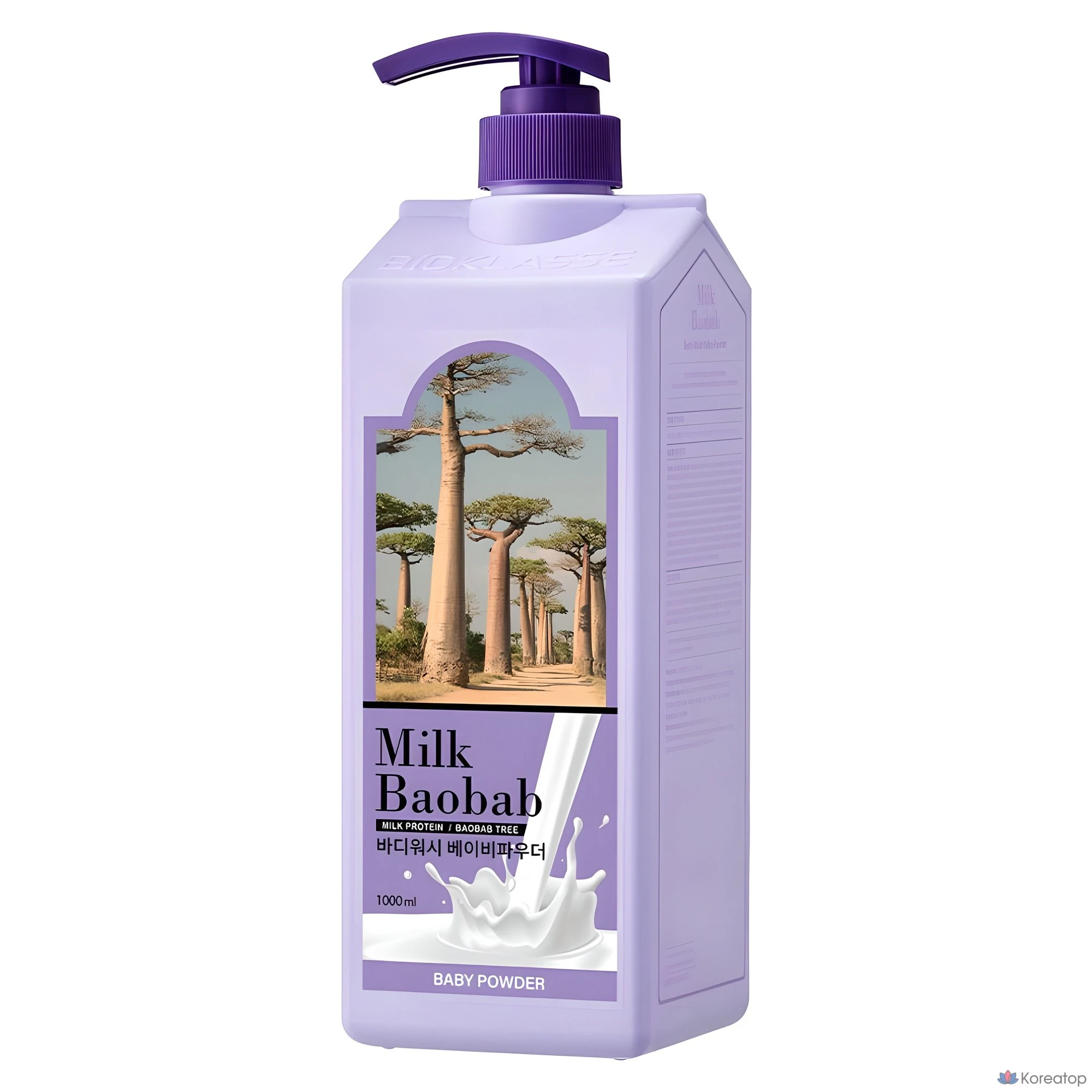 Гель для душа Milk Baobab с ароматом детской присыпки, 1 л, 1 шт.