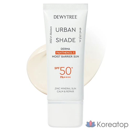 Солнцезащитный крем Dewytree Urban Shade Derma Panthenol 5 Moisture Barrier Sunscreen SPF50+ PA++++, 40 мл, 1 шт.