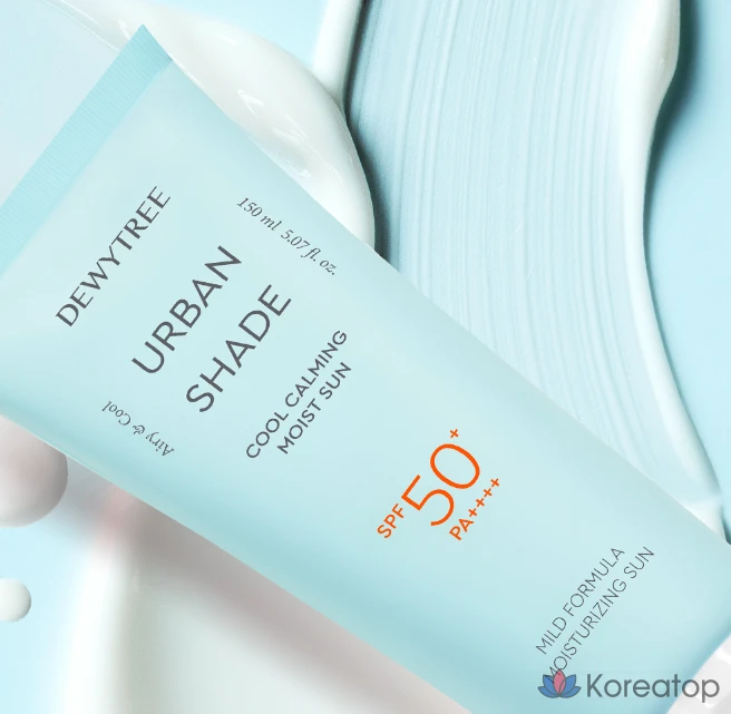 Солнцезащитный крем Dewytree Urban Shade Cool Calming Moisture Sunscreen SPF50+ PA++++, 150 мл, 1 шт., фото 7