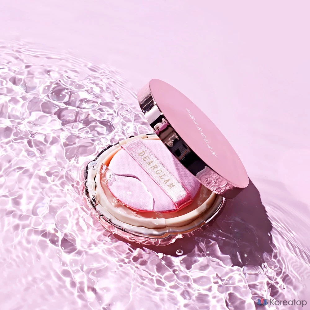 Набор ампульных тональных средств Dear Glam Glow Ampoule Cushion (основной продукт + сменный блок), № 21, светло-бежевый, 24 г, 1 шт.