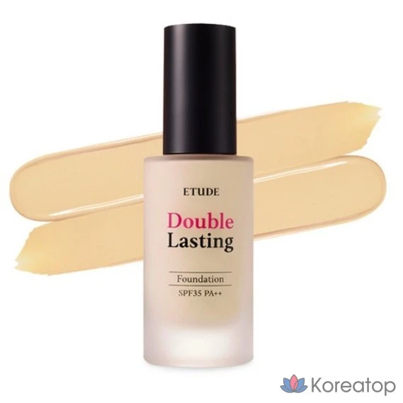 Тональный крем Etude Double Lasting Foundation, 30 г, 1 шт., цвет 21W1, бежевый.
