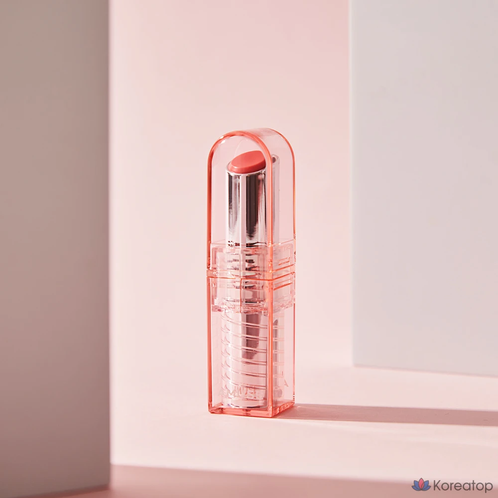 Бальзам для губ AMUSE Dew Lip Balm, оттенок 02 Peach Balm, 3.2 г, 1 шт.