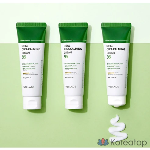 Успокаивающий крем Wellage Real Cica 95