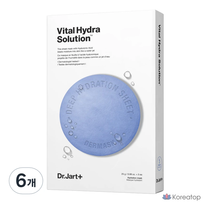 Тканевая маска для лица Dr. Jart+ Water Jet Vital Hydra Solution Dermask, 30 шт.
