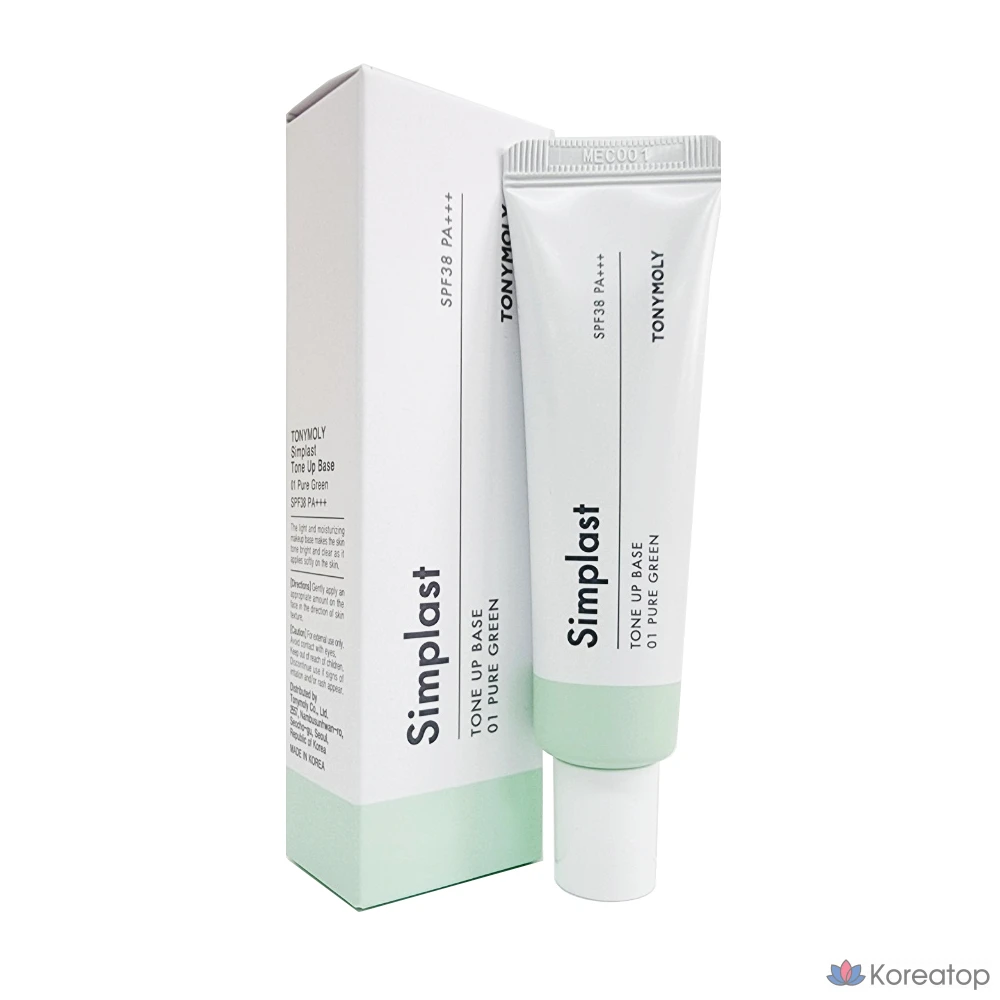 База под макияж Tony Moly Simple Last Tone-Up Base, 35 г, 01 Green, 1 шт.