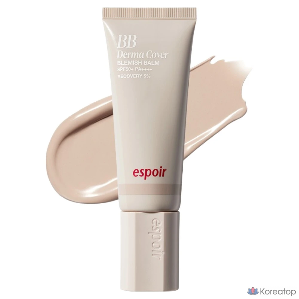 Бальзам Espoir Derma Cover Blemish Balm SPF50+ PA++++, оттенок 20 Ash Beige, 40 г, 1 шт.