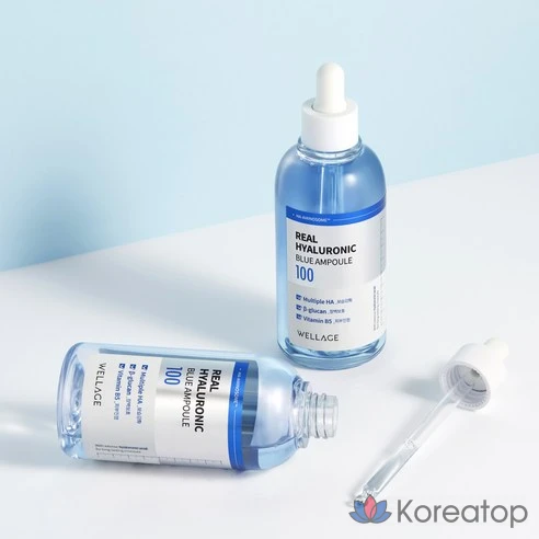 Wellage Real Hyaluronic Blue Ampoule  100 мл + 75 мл
