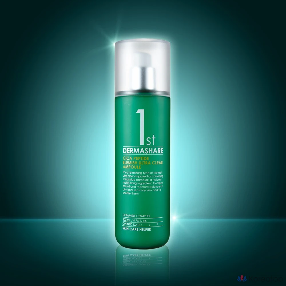 Ампула Dermashare First Cica Peptide Blemish Ultra Clear, 200 мл, 1 шт.