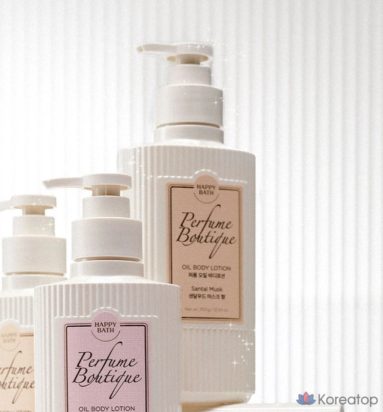 Парфюмерное масло для тела Happy Bath Perfume Boutique, сандаловое дерево и мускус, 350 г, 1 шт.