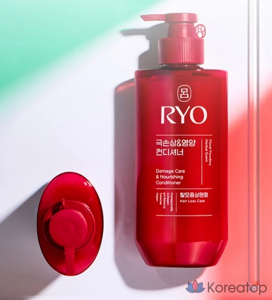 Кондиционер Ryo Hambit Extreme Damage & Nourishing для волос, склонных к выпадению, с цветочно-пудровым ароматом, 480 мл, 1 шт.