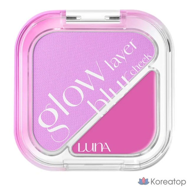 Румяна Luna Glow Layer Blur Cheek 8,5 г, 14 цветов, 07 Chunky Purple, 1 шт.