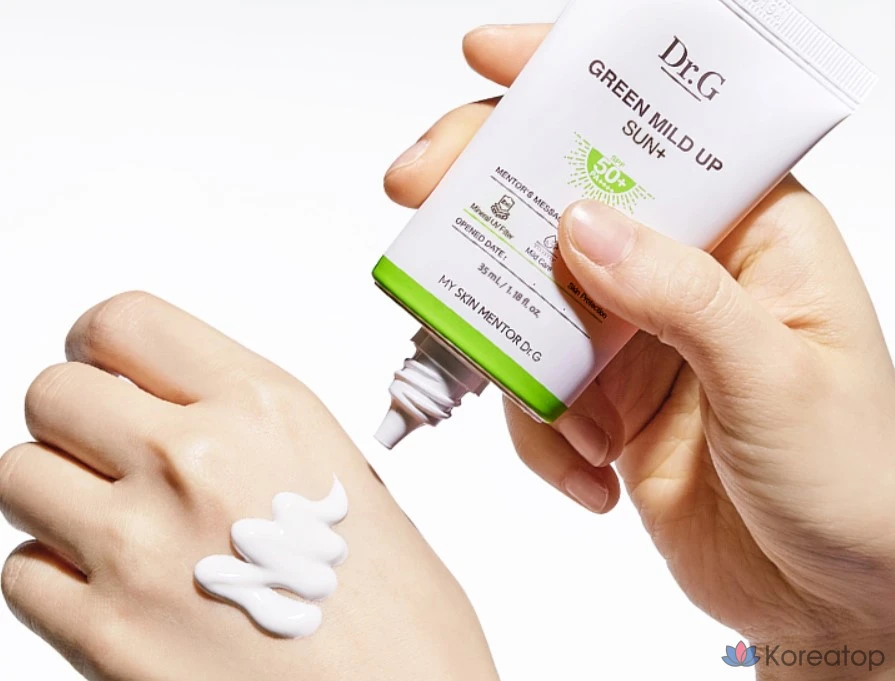 Солнцезащитный крем Dr. G Green Mild Up Plus Sunscreen SPF50+ PA++++, 35 мл, 1 шт., фото 6
