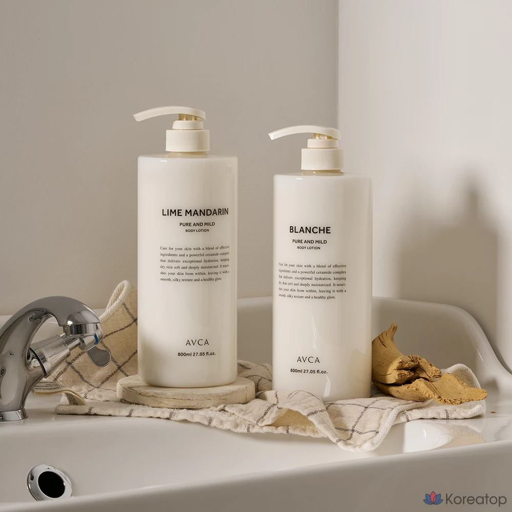 Лосьон для тела AVCA Pure &amp; Mild с керамидами, аромат Blanche, 800 мл, 1 шт.