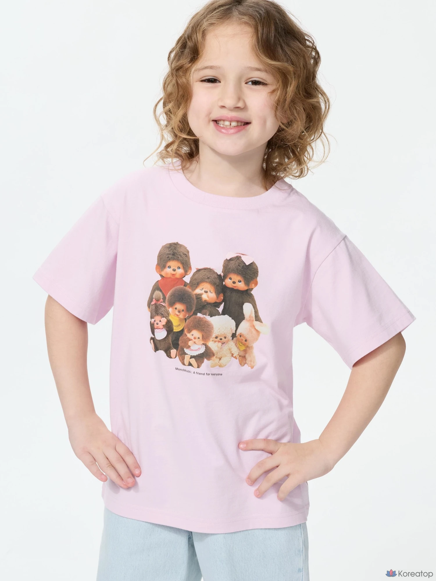Футболка для девочек Uniqlo Monchhichi UT Graphic T
