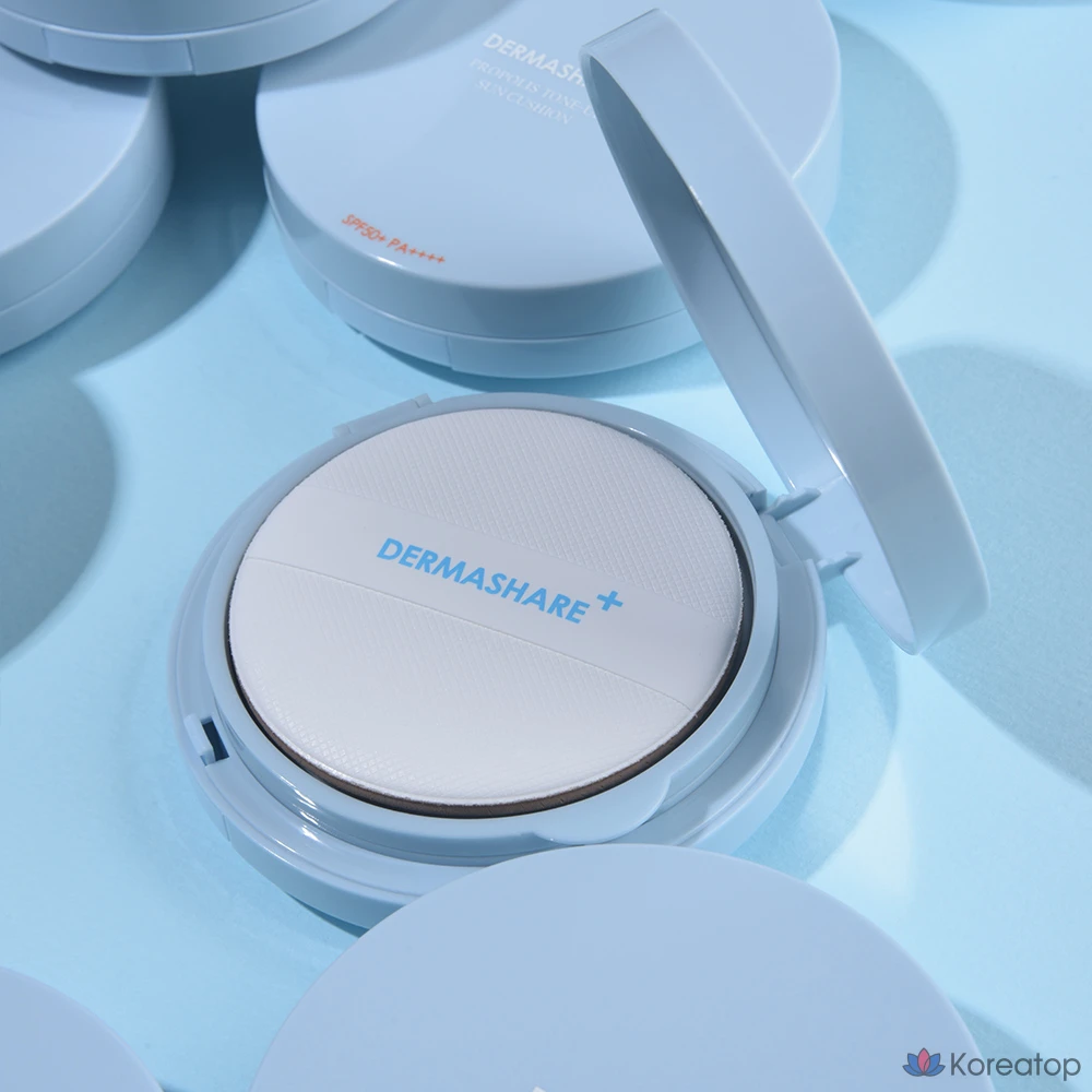 Солнцезащитный кушон Dermashare Propolis Tone Up Big Sun Cushion Refill SPF50+ PA++++, 25 г, 1 шт.
