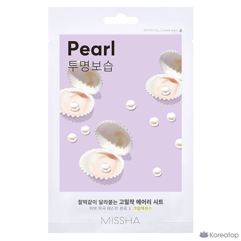 Тканевая маска Missha Airy Close-Fit Sheet Mask Pearl, 1 упаковка, 1 шт.