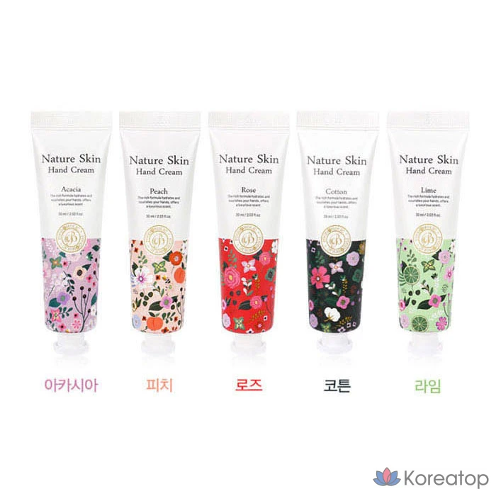 Крем для рук Nature Skin 30 мл / Акация, персик, роза, хлопок, лайм / Нелипкий, 30 мл, 1 шт.