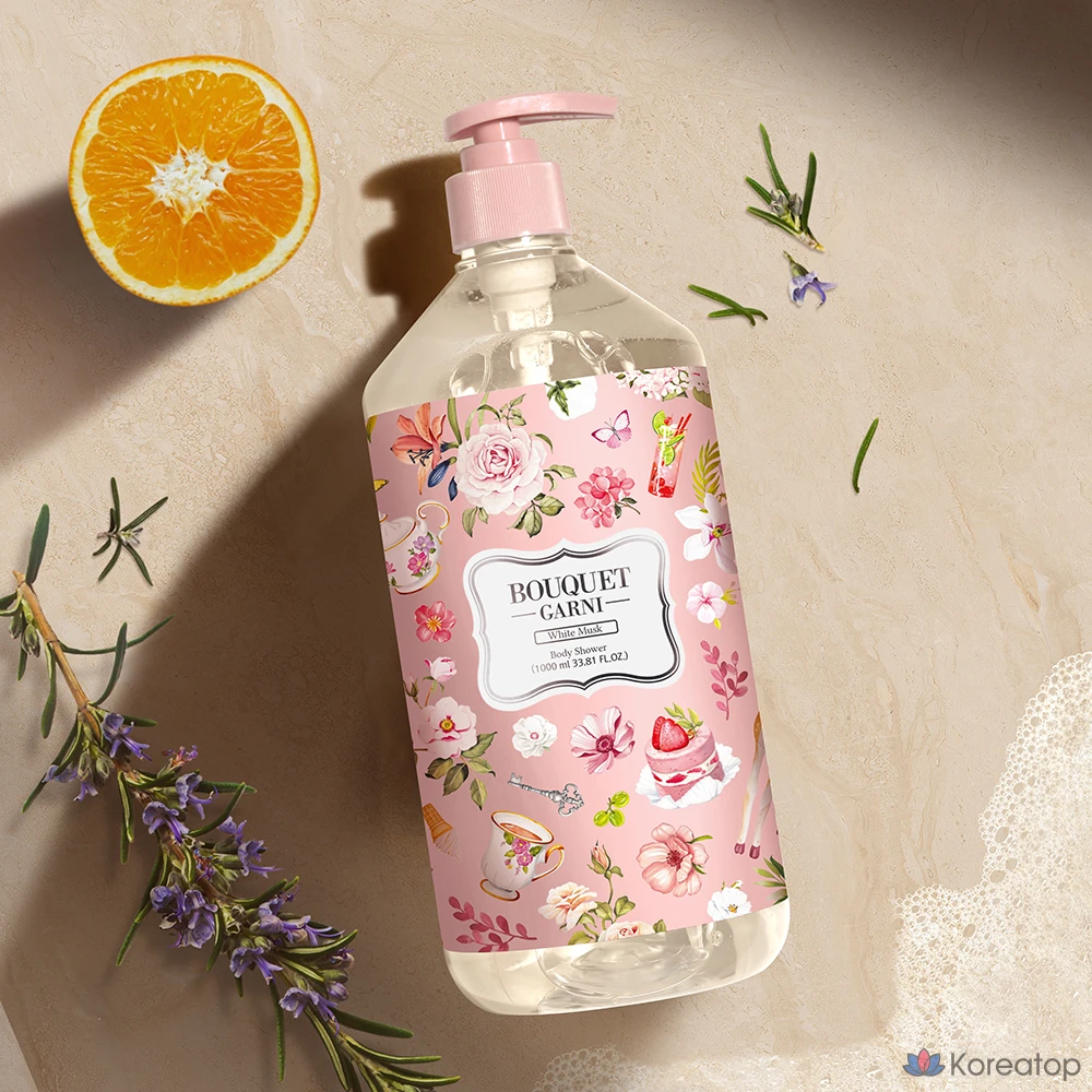 Ароматизированный гель для душа Bouquet Garni «Белый мускус», 1 л, 1 флакон.