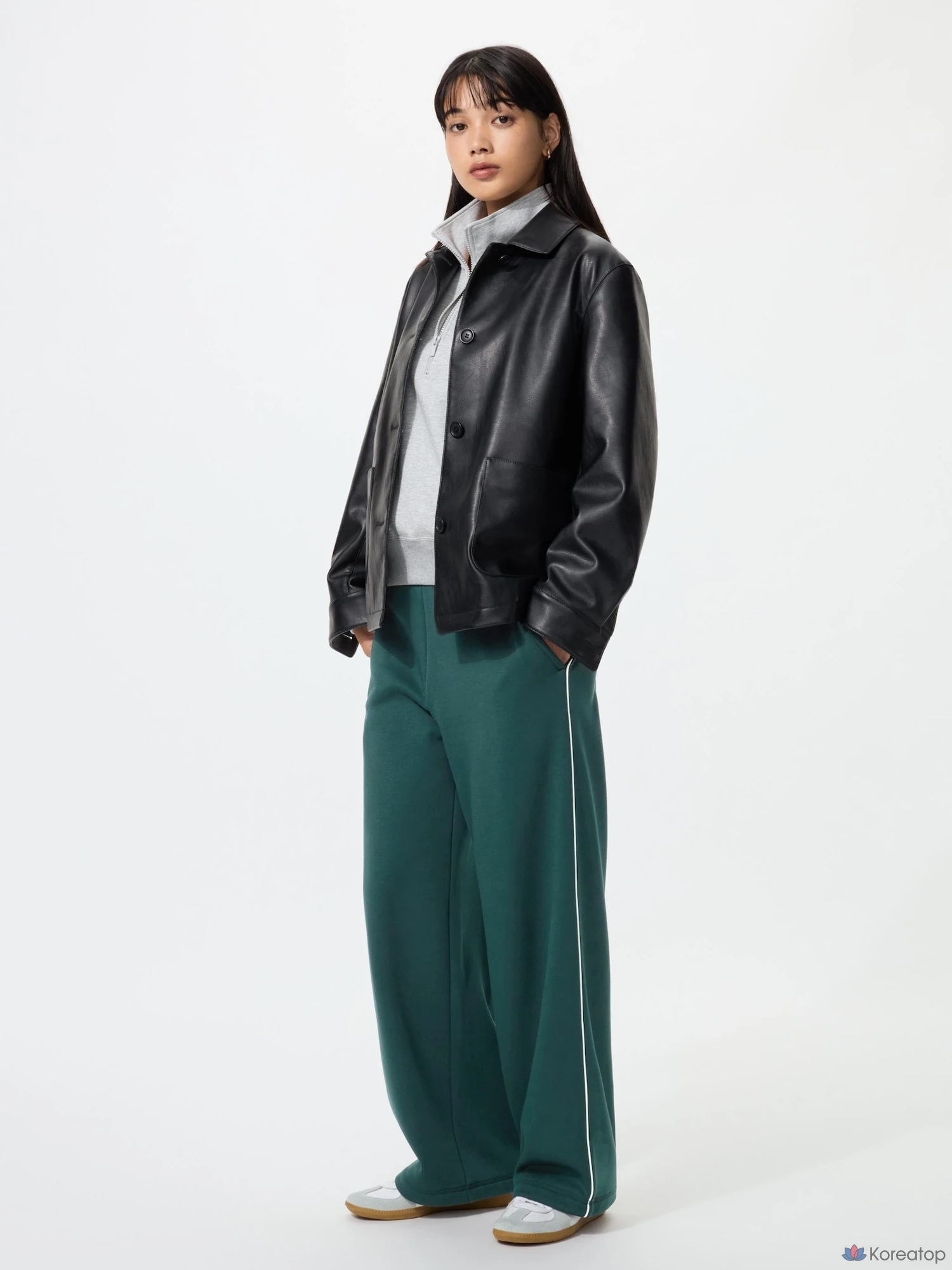 Брюки Uniqlo Warm Boa Sweat Wide Pants, длина 69–72 см