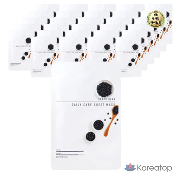 Тканевая маска для лица Eunyul Black Bean Daily Care Sheet Mask, 330 шт.
