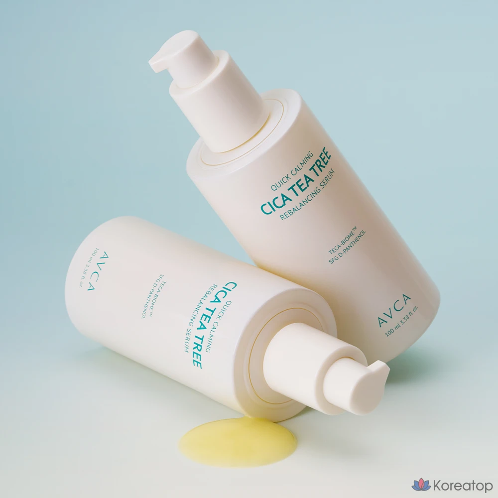 Сыворотка с экстрактом чайного дерева и центеллой азиатской (AVCA Quick Calming Cica Tea Tree Rebalancing Scar Serum), 1 шт., 100 мл.