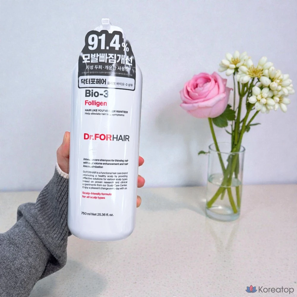 Шампунь против выпадения волос Dr. For Hair Foligen Bio3, 750 мл, 1 шт., фото 7
