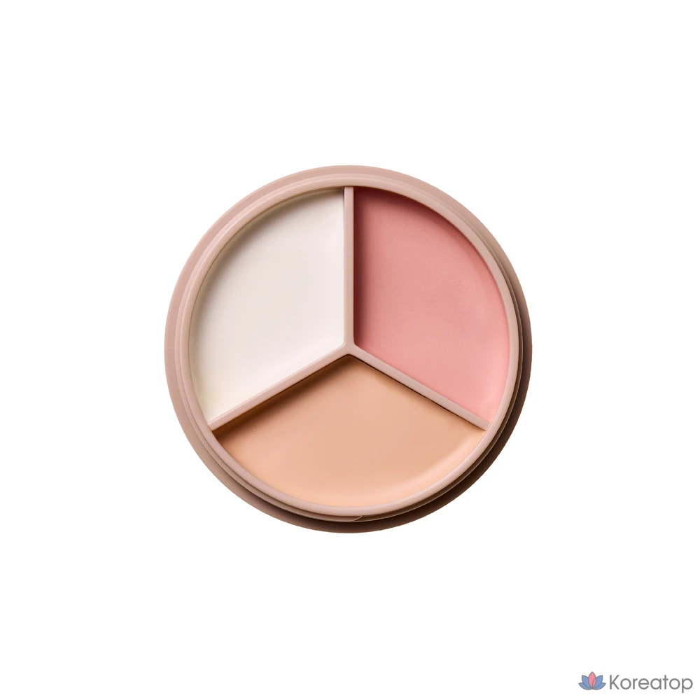 Консилер The Saem Cover Perfection Triple Pot Concealer, оттенок 07 Pink Beige, 1 шт., фото 2