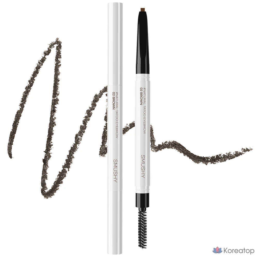 Татуаж бровей Rokkiss Smush Natural, 1 шт., цвет 02, коричневый.