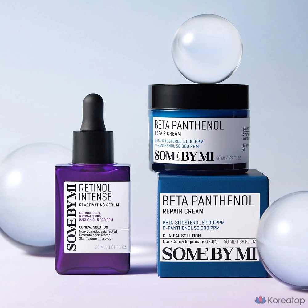 Набор для создания эффекта «стеклянной кожи» [сыворотка с ретинолом + крем с бета-пантенолом], 1 шт.