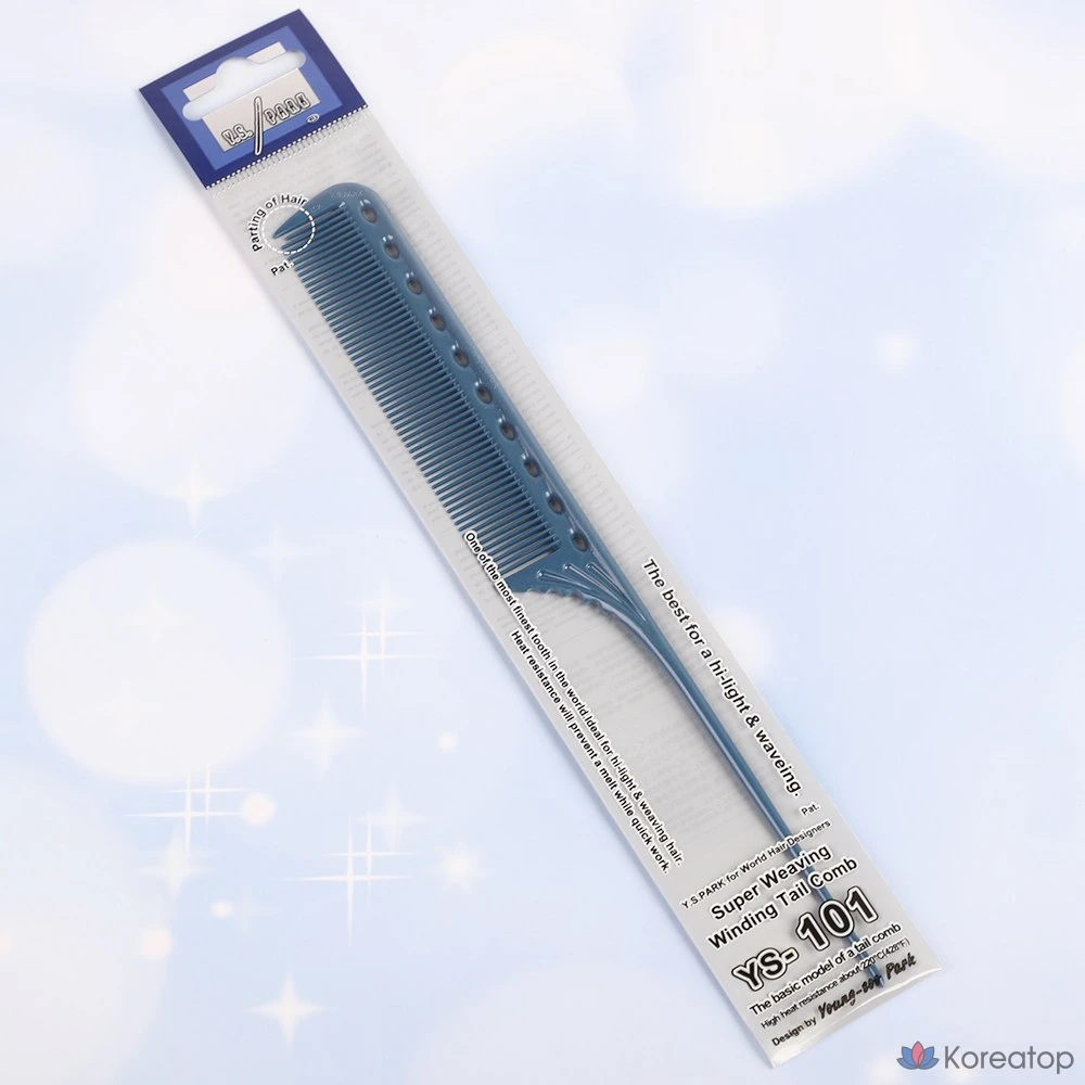 Расческа-хвостик для укладки Y.S. Park Professional Iron Tail Comb, синий, 1 шт.