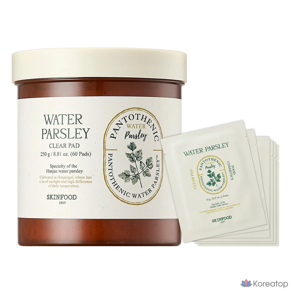 Набор для планирования Skinfood Pantothenic Water Parsley Clear Pad Planning Set, 250 г, 60 листов, 1 шт.