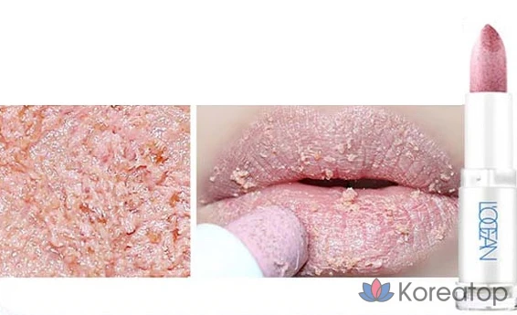 Сахарный скраб для губ L'OCEAN, оттенок «Черный сахар – розовый», 3,5 г, 1 шт.