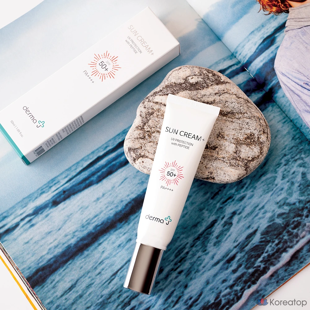 Солнцезащитный крем Derma J Peptastine Sunscreen Plus SPF50+ PA++++, 50 мл, 1 шт.