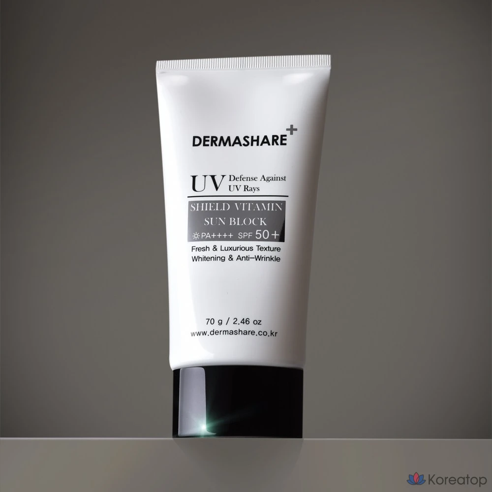 Солнцезащитный крем Dermashare UV Shield Vitamin Tone Up Sunblock SPF50+ PA++++, 70 г, 1 шт.